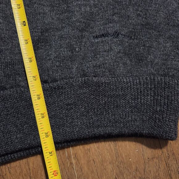 Cabela's Sweater Mens 2XL Blue Windshear Wool Lined Elbow Patches Windproof XXL - Picture 8 of 8